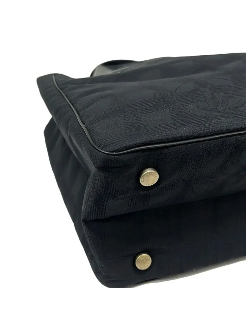 Chanel Tote Bag New Travel Line PM Black Leather